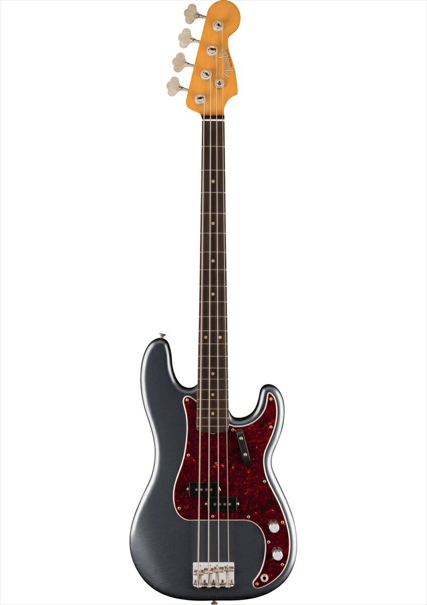 Vintera II Road Worn '60s Precision Bassは、フェンダーだけが持つアイコニックなルックス、インスピレーションを与える弾き心地、比類なきトーンを備え、60年代のタイムレスなサウンドを蘇らせます。Road Wornエイジドニトロセルロースラッカーの多彩なヴィンテージカラーフィニッシュをラインナップしたVintera II Road Worn '60s Precision Bassは、長年弾き込まれたギターのクラシックな風合いとヴァイブスを再現します。この限定生産のRoad Wornモデルは、穏やかな塗装のひび割れ（チェッキング）と使用感に合わせた摩耗表現、そして控えめなツヤのセミグロス仕上げを組み合わせることで、長年弾き込まれたヴィンテージ・フェンダーのような、自然な風合いを再現しています。‘60s “C”シェイプメイプルネックは7.25インチラジアスのローズウッド指板、ヴィンテージトールフレットを備え、快適かつ抜群の演奏性を提供。フェンダーのクラシックなウォームでダイナミックかつパワフルなトーンを生み出すヴィンテージスタイル'60sスプリットコイルPrecisionピックアップを搭載しています。その他、チューニングの安定性を高めるヴィンテージスタイル4サドルブリッジや、ヴィンテージスタイルのチューニングマシンを備えています。Vintera II Road Worn '60s Precision Bassで、フェンダーならではの確かなヴィンテージフィールと比類なきサウンドをお楽しみください。■特長・Road Worn ニトロセルロースラッカーフィニッシュを施したアルダーボディ・7.25インチラジアスのローズウッド指板、ヴィンテージトールフレット・Early-‘60s “C”シェイプメイプルネック・ヴィンテージスタイルEarly '60sスプリットコイルPrecisionピックアップ・ヴィンテージスタイルリバースオープンギアチューニングマシン・ヴィンテージスタイル4サドルブリッジBody：AlderBody Finish：Road Worn Nitrocellulose LacquerBody Material：AlderBody Shape：Precision BassBody Style：Solid BodyFingerboard Material：Slab RosewoodFingerboard Radius：7.25" (184.1 mm)Headstock：Precision BassNeck Construction：4-Bolt StandardNeck Finish：Road Worn Nitrocellulose LacquerNeck Material：MapleNeck Shape：Early '60s "C"Number of Frets：20Nut Material：Synthetic BoneNut Width：1.75" (44.45 mm)Position Inlays：White DotSide Dots：WhiteString Nut：Synthetic BoneTruss Rod：Vintage-Style Butt AdjustTruss Rod Nut：Vintage-Style Butt AdjustFret Size：Vintage TallScale Length：34" (86.36 cm)Controls：Master Volume, Master ToneMiddle Pickup：Vintage-Style '60s Split Single-Coil Precision Bass&#174;Pickup Configuration：Split Single-CoilSwitching：NoneBridge：4-Saddle Vintage-Style with Threaded Steel SaddlesBridge Mounting：5-Screw Vintage-StyleControl Knobs：Knurled Flat-TopHardware Finish：Nickel/ChromeNeck Plate：4-Bolt Vintage-StylePickguard：4-Ply TortoiseshellPickup Covers：BlackStrap Buttons：Vintage-StyleString Trees：Vintage-Style DiscStrings：Fender USA 7250M Nickel Plated Steel (.045-.105 Gauges), PN 0737250406Tuning Machines：Vintage-Style Open-Back付属品：保証書、ハードケース