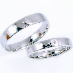 結婚指輪 ペアリング マリッジリング ホワイトゴールドk18 ダイヤモンド ペア2本セット K18wg ダイヤ 0.02ct