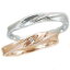 結婚指輪 ペアリング マリッジリング ダイヤモンド ピンクゴールド ホワイトゴールド ペア2本セット K10 指輪 ダイヤ 0.01ct【送料無料】