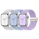 Missair コンパチブル アップルウォッチ バンド ナイロン 49 46 45 44 42mm Apple Watch バンド 編み込み ゴム 磁気式バックル マグネット アップルウォッチ スポーツバンド 伸縮性 iWatch Ultra2 1 Serie(2)