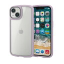 エレコム iPhone14 / iPhone13 ケース 耐衝撃 衝撃吸収 背面シルキークリア 半透明 指紋防止 薄型 軽量 ワイヤレス充電対応 TOUGH SLIM LITE ラベンダー PM-A22ATSLFCSPL