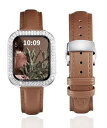 コンパチブル Apple Watch バンド 40mm 41mm 44mm 45mm コンパチブル アップルウォッチバンド レザー 革ベルトキラキラダイヤモンド...