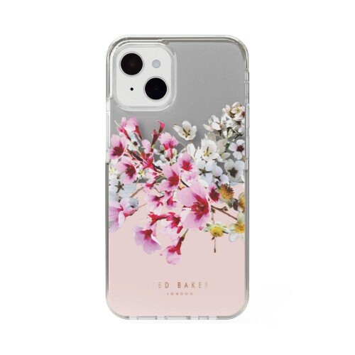 テッドベーカー スマホケース レディース Ted Baker (テッドベーカー) Anti-shock Case 耐衝撃 クリアケース 花柄 保護 カバー iPhone 13 用ケース ( Jasmine Clear Pink )