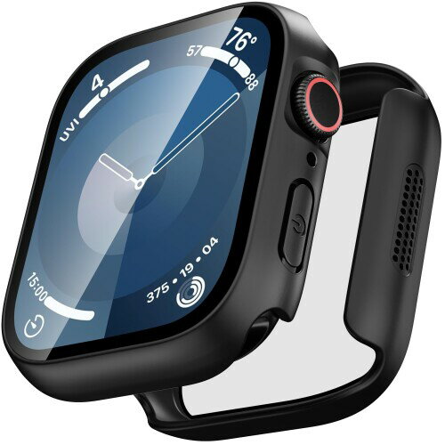 GEITOO Apple Watch 用 ケース防水 40mm Series 6/5/4/SEアップルウォッチカバー 一体型保護ケース 傷防止 軽量 強化ガラス防水 全面保護 衝撃吸収 防塵 傷防止 40mm ブラック
