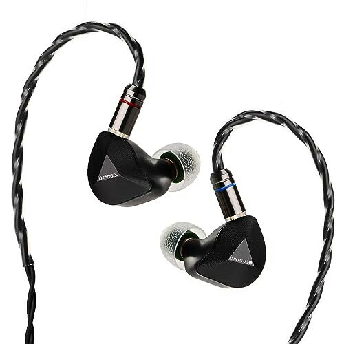 HiFiGo TANGZU x DIVINUS FUDU VERSE1 3 nCubhhCo[CC[j^[AZEN V[Y 10mm DD+ 2BA CCÃCz IEM 3D vgVFtCC[Cz (4.4mm, Black)