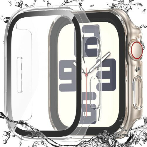 Singiuzoo アップルウォッチ 防水 カバー 40mm 対応 Apple Watch series 6 5 4 SE 3D直角エッ iWatch ケース 全面保護フィルム 高タッチ感度 超薄型 装着簡単 耐衝撃 (クリア と クリア, 40 mm)
