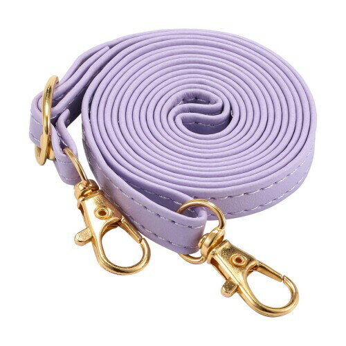 UnivoColors キルティングレザー調手帳型スマホケース（別売）専用ショルダーストラップ 高質PU+ステンレス スマホケースをミニショルダーバッグに変身させる(パープル)N