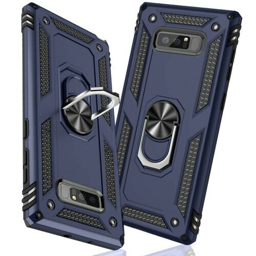 TMUJWS Samsung Galaxy Note 8 ケース リング 耐衝撃 衝撃吸収 傷防止 全面保護 カメラ保護 スタンド付き TPU+PCバンパー 指紋防止対策..