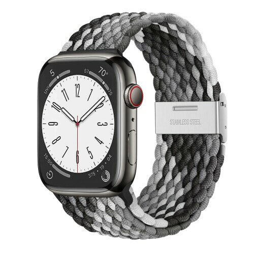コンパチブル Apple Watch バンド ブレイデッドソロループ 伸縮バンド ナイロン素材 無段階調整 快適で通気性 のスポーツベルトアップルウォッチシリーズ 10 9 8 7 6 5 4 SE Ultraに対応 (49mm/46mm/