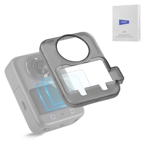 NEEWER スクリーンプロテクター Osmo 360対応 強化ガラスフィルムガード2枚/レンズクリーナーアクセサリー2パック付き ウルトラHD 9H硬度 傷防止 コンパチブル OSMO 360アクションカメラ AC046