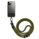 (ALUBES) スマホストラップ ショルダー 10mm ネックストラップ 携帯用 挟むだけ 首掛け 肩掛け 斜めがけ 落下防止 編み込み 丈夫 長さ調整可能 人気