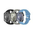 3本セット コンパチブル apple watch バンド アップルウォッチ バンド iwatch series 11/10/9/Ultra3/2/Ultra/8/7/6/5/4/3/2/1/SE スポーツバンド 交換用ベルトiwatch 38/40/41/42/44/45/49mm おしゃれ 防汗 柔らかい