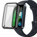 For Huawei Band 8 / 9 / 10 ケース ファーウェイ スマートウォッチ Band 8 / 9 / 10 ソフトカバー全面保護 耐衝撃 柔らかい メッキ 脱着簡単 TPU ウオッチ 保護ケース 超薄型 カバー(ブラック)