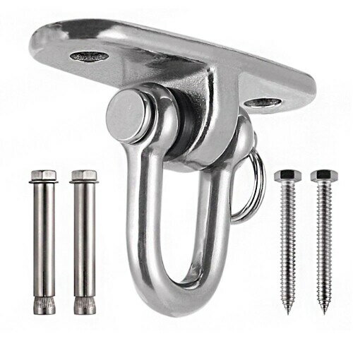 高耐久 スイングハンガー ステンレススチールフック吊り金具 用 室内 屋外 空中ヨガ 木製 天井 ブラン..