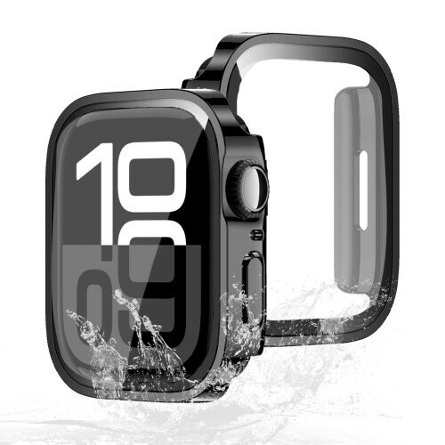 BUITFOU Apple Watch カバー Series SE3/SE2/SE/6/5/4 44mm 対応 アップルウォッチ用 ケース 防水 一体型 新デザイン 3D直角エッジ Apple Watch ケース対応 全面保護 超薄型 装着簡単 耐衝撃 高透過率 指紋
