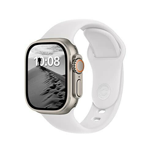 DONEGANI SB コンパチブル apple Watch バンド スポーツ SE シリーズ ultra 9 8 7 6 5 4 3 2 1｜49mm 45mm 44mm 42mm 41mm 40mm 38mm シリコン ゴム メンズ レディース｜ 白