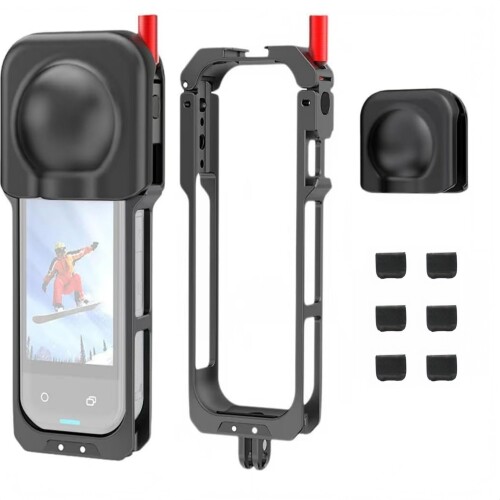 Insta360 X5 �б� ����� ��ĥ������ ����߹����������+���ꥳ������󥺥ץ��ƥ����� 1/4�Υͥ��� �ǥ奢�� ���󥹥�360 X5���ݸ���� ...