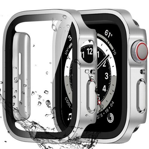 樂天商城 - BOOLINN 可兼容 アップルウォッチ カバー Series 11/10/9/8/SE3/SE2/SE/7/6/5/4 対応 Apple Watch カバー 41mm 防水 一体型 新デザイン 3D直角エッジ 超薄型 PC+ガラス素材 高透過率 耐衝撃 高感度 全面保護 a