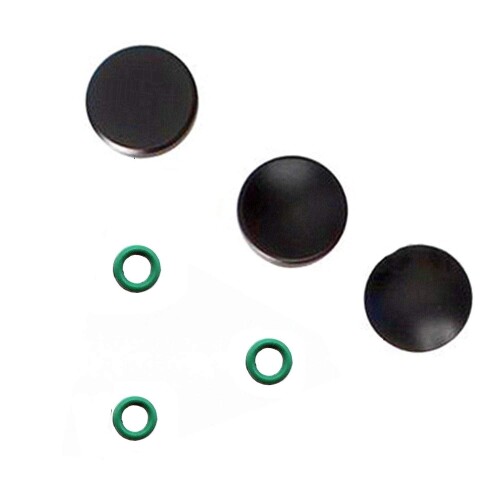3個セット GeeSo アルミニウム合金 シャッターボタン 10mm 各社カメラ対応 凹/凸/プレーン タイプ (3個セット, 黒)