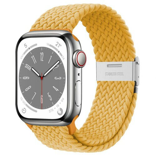 ソロループ コンパチブル Apple Watch バンド 49mm 45mm 44mm 42mm、編み込み ナイロン ゴム ストラッ..