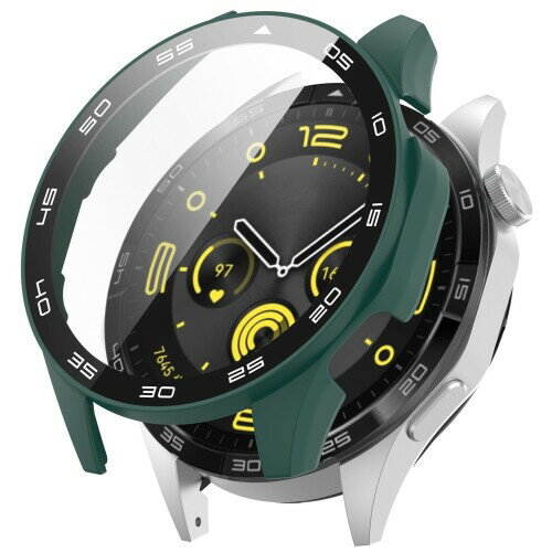 BUITFOU For HUAWEI(ファーウェイ) WATCH GT 4 46mm カバー HUAWEI WATCH GT 4 46mm ケース 超薄型 PC+ガラス素材 一体型 ファーウェイ WATCH GT 4 46mm ケース対応 全面保護 超薄型 装着簡単 耐衝撃 高透過率 指