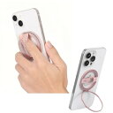 MayKey スマホリング マグネット MagSafe対応 マグセーフ リング 携帯リング マグネットリング つけたまま充電 磁気増強 スマホ iPhone15・14・13・12 機種対応(Rose Gold)