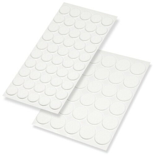 ユカスベール(2種セット)直径18mm50個&直径30mm30個 各1シートお得パック 厚み2.5mm 白色 フローリング 床 傷防止 滑り効果 下の階への防音...