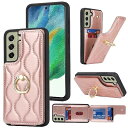 DEYHU Samsung Galaxy S21 FE マックスカバーカードストレージ Galaxy S21 FE ホルスターベルトリングバックカードスイベルリングスタンド機能女性用多機能ファッション Galaxy S21 FE マックスカバー