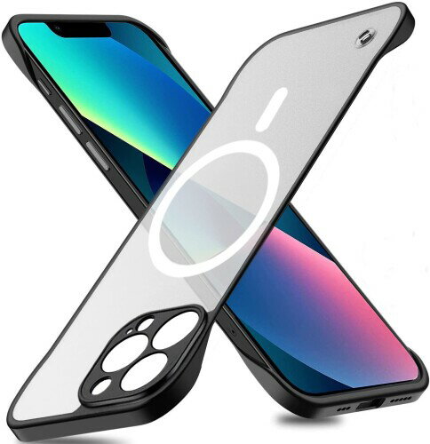 (XLAS) iPhone 13 pro P[X magsafeΉ t[X }OZ[t P[X frameless case V^ ^ y ΂݂Ȃ Yی X Obv ₷ CX[d MagSafe Ή 6.1C`