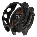 RosMank 保護ケース Garmin Fenix 8 51mm 対応、Garmin Fenix 8 51mm ウォッチアクセサリー用ソリッド TPU 保護シェル、黒
