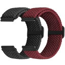 (Acortjl) 編組ソロループ弾性ストラップ 18mm 20mm 22mmクイックリリース時計バンドナイロン時計ストラップ Samsung Galaxy/G...