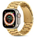 コンパチブル Apple Watch バンド Ultra 49mm プレミアムステンレススチールメタル交換バンド Apple Watch Ultra2 Ultra (49mm) 用 (金)