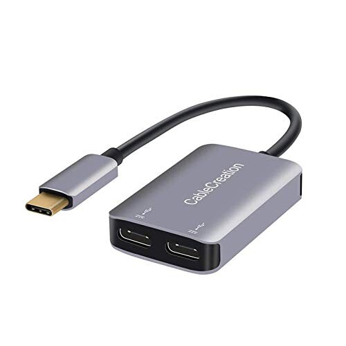 ^Cv C Cz ϊA_v^, CableCreation 2-in-1 USB-C CzA_v^[ PD}[dA_v^ I[fBIPDT|[g MacBook Air, Galaxy Note 9/S8/S9/S10/S20/S21 UltraɓKp X[yXO[