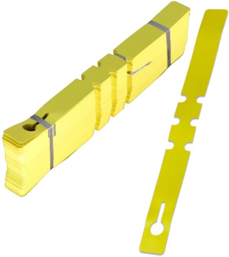 オーディオファン 園芸用ラベル ハングタグ 樹木に印をつけたり荷物の名札等に 100点セット D イエロー