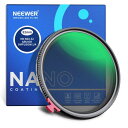 NEEWER 82mm ブラック拡散 1/4効果フィルター 2in1 ND2-ND32可変NDフィルター HDニュートラルデンシティフィルター 夢のような映画効...