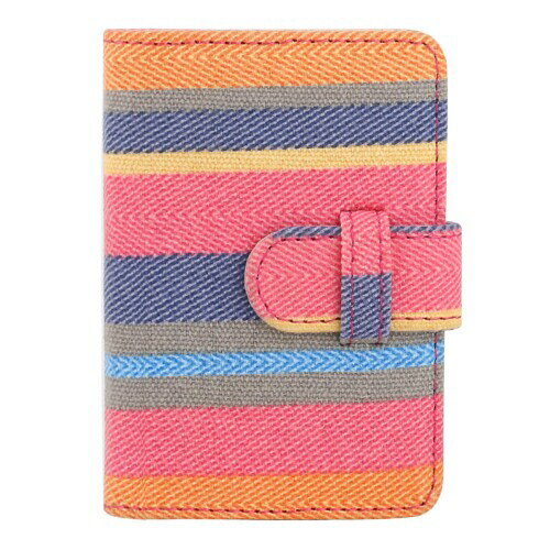 28枚収納 富士 Miniフイルムフォトアルバム 2x3インチの写真の場合 名刺と小型カード PUレザー ポータ..