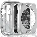 (Sunhel) コンパチブル Apple Watch アップルウォッチ ケース 2-in-1 防水ケース 対応 AppleWatch SE/SE2 Series 10/9/8/7/6/5/4 全面保護カバー 耐衝撃 軽量 脱着簡単(シルバー,45mm)