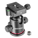 NEEWER 36MM 三脚ボール雲台 360°パノラマメタル、Arca 型QRプレート、 1/4 "ネジ3/8 "ネジマウント付き、マックス荷重17.6ポンド/8kg、一脚用三脚ヘッド、 スライダー、 DSLRカメラ、ビデオカメ
