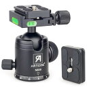 ボール雲台 36mm ボールヘッド 軽量 アルミ合金 CNC加工 360度回転可能 全景撮影 ARTCISE 最大耐荷重15kg (カメラ取付ネジ: 1/4"、三脚一脚取付ネジ: 3/8") クイックシュー付き バブル水準器付