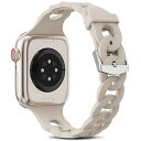 コンパチブル アップルウォッチ Apple Watch バンド46mm 45mm 44mm 42mm 49mmプリストバンドサークルチェーンデザインiWatch 10 9 8 SE 7 6 5 4 3 2 1柔らかいシリコン素材 防汗 細身 透气 おしゃれ スリム(2)