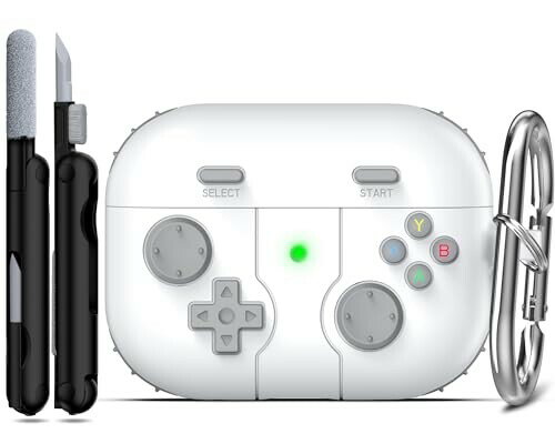 楽天まばし商店RFUNGUANGO AirPods Pro 第 2 世代/第 1 世代ケースカバー キーチェーン付き、子供男性と女性向けのゲームプレーヤーデザイン、AirPods Pro 第 2/1 世代 （2023/2022/2019） 充電ケース用ソフトシリコンケ