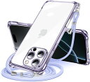 iPhone 16 Pro Max 用 ケース クリア ショルダー iPhone16pro max 用 スマホケース アイフォン16ProMax カバー 肩掛け 斜めかけ 縄掛けケース 透明 TPU 薄型 軽量 耐衝撃 紐付き 斜めがけ 織りストラッ