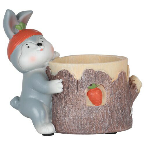 HOMEOUN 多肉植物 鉢 可愛い ウサギ型 手作りポット 植木ポット 軽量レジン 小型 多用途 オフィス/店舗..