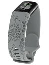 Fitbit Charge6/Charge5バンド フィットビット チャージ6/チャージ5に対応 柔らかいスポーツバンド 花柄シリコン交換ベルト かわいい おし...