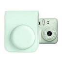 Kimyoaee チェキ インスタントカメラ mini 12 ケース カメラケース ショルダーストラップ付き For Fujifilm instax Mini12 Camera - グリーン