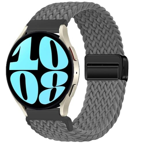 磁気編組 コンパチブル Samsung Galaxy Watch 6/6 Classic/5/5 pro/4/4 Classic/3 41mm/Active 2/Active for Amazfit gtr 42mm/gtr mini/gts4 mini for Huawei watch GT/2/2e/pro 42mm に対応交換バンド、マグネット ナイロン 20mm バン