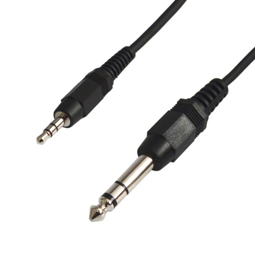 オーディオ変換ケーブル [ファイ]3.5mm ステレオミニプラグ(オス) - [ファイ]6.3mm ステレオ標準プラグ(オス) 3m VM-SS-3m