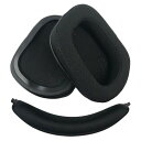 Chic Tuant イヤーパッド for Logicool (ロジクール) G933 G633 ヘッドセットに対応 交換用ヘッドホンパッドイヤークッションメモリーフォーム(ブラック) (ポリエステいメッシュ布イヤパッド+ヘ
