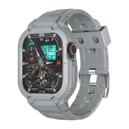 Kawoco コンパチブル アップルウオッチ バンド 45mm 44mm 頑丈なTPUベルド 一体型 ケース 全面保護 Apple Watch 用 バンド 耐衝撃 装着簡単 iWatch 用 se Series 9 8 7 6 5 4 対応 グレー