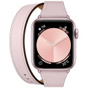 コンパチブル アップルウォッチ バンド 40mm 41mm 38mm 42mm 44mm 45mm 49mm 46mm レザー 二重巻き コンパチブル Appl...